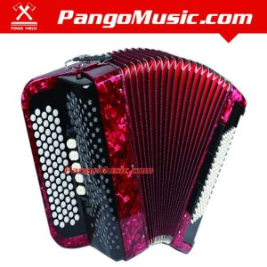 72 Keys 96 Bass Red Accordion (Pango PMGA-7530)